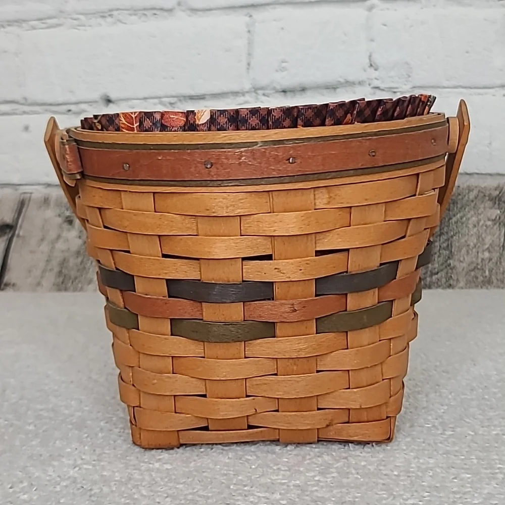 Longaberger Vintage 1996 Shades of Autumn Maple Leaf Basket/Liner/Insert 13935